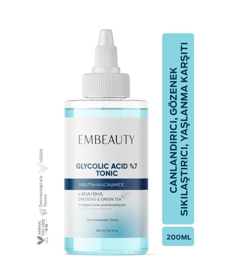 Embeauty Leke Karşıtı Canlandırıcı Ve Gözenek Sıkılaştırıcı Glikolik Asit Tonik 200 ml