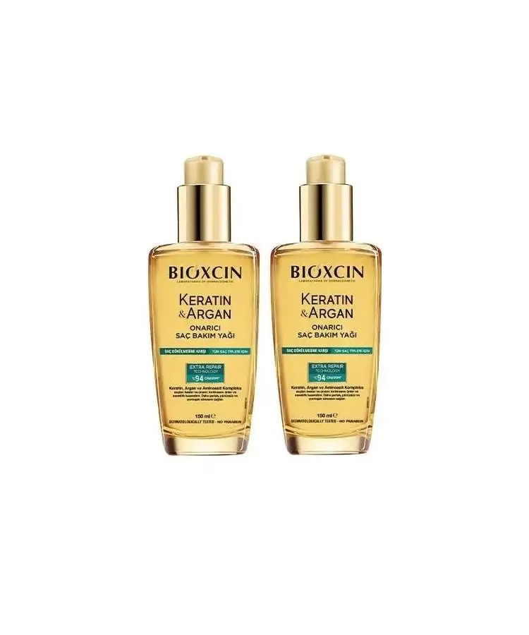 Bioxcin Keratin Argan Onarıcı Saç Bakım Yağı 150 ML 2 Adet