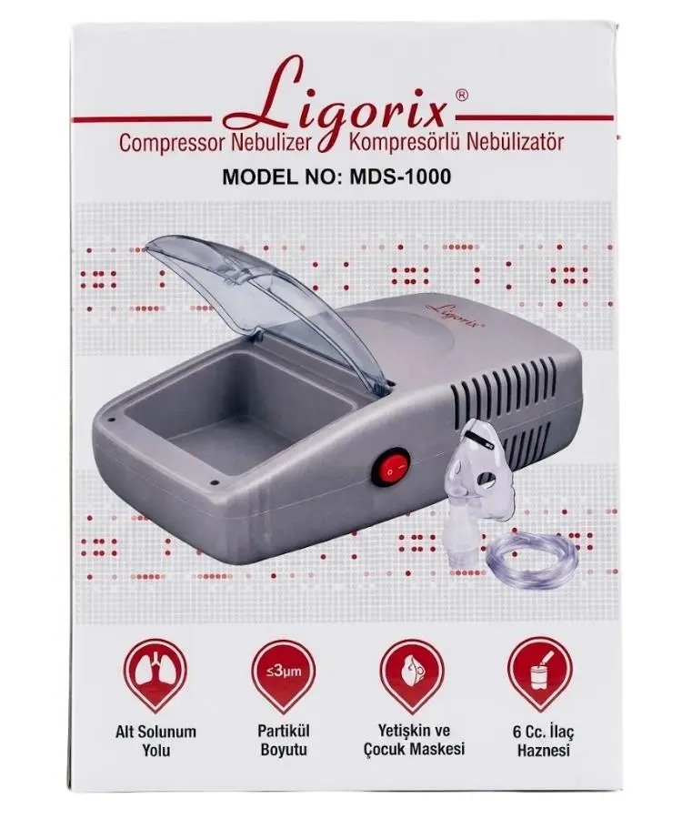 Ligorix Kapaklı Nebulizatör MDS-1000