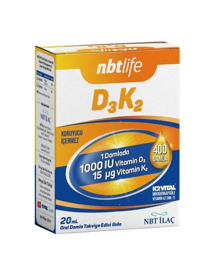 Nbt Life D3K2 Damla 20 ML