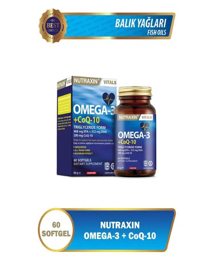 Nutraxin Omega 3 + CoQ-10 60 Kapsül