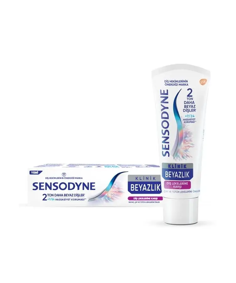 Sensodyne Klinik Beyazlık Diş Lekelerine Karşı Diş Macunu 75 ML