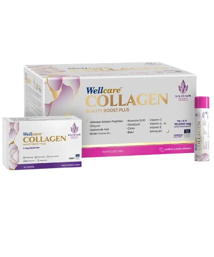 Wellcare Collagen Beauty Plus 10000 mg Karpuz & Nane 30 Tüp x 40 ml + 30 Kapsül