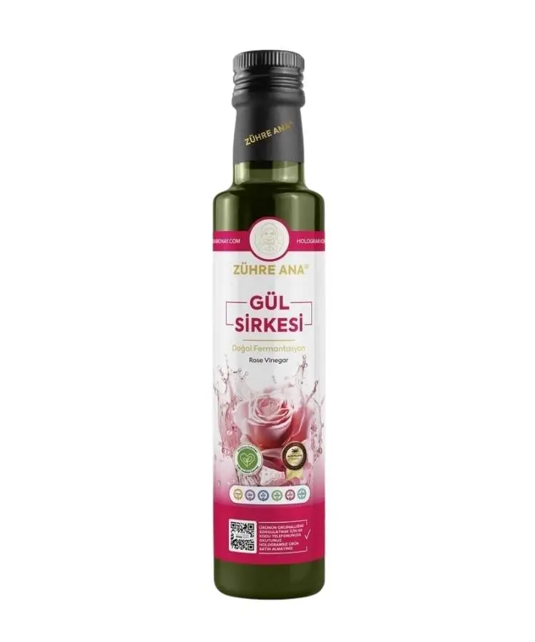 Zühre Ana Gül Sirkesi Doğal Fermantasyon 500 ML
